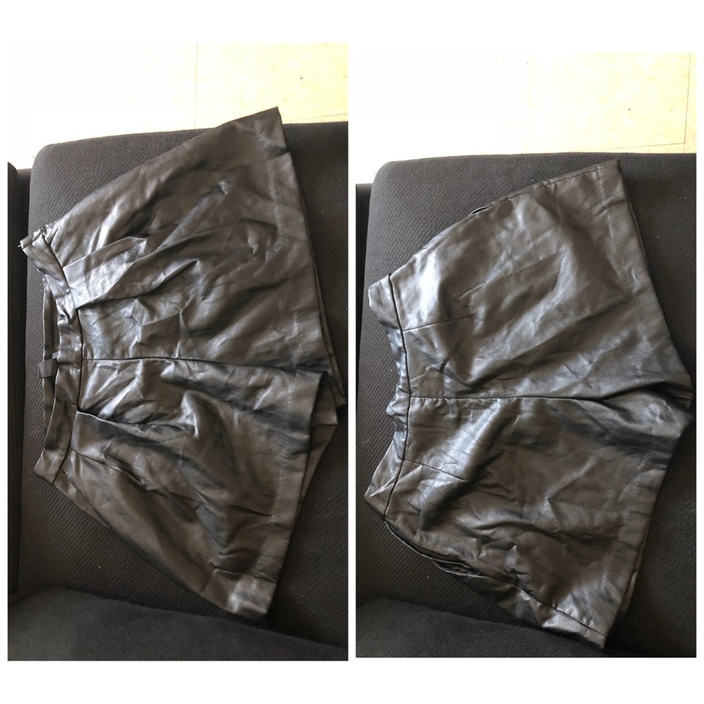 Leather shorts